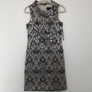Tahari champagne color dress